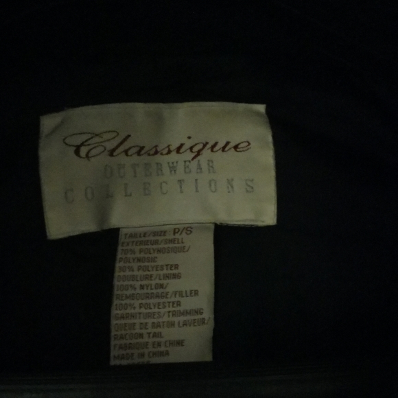 Winter trench coat navy blue - Picture 3 of 5